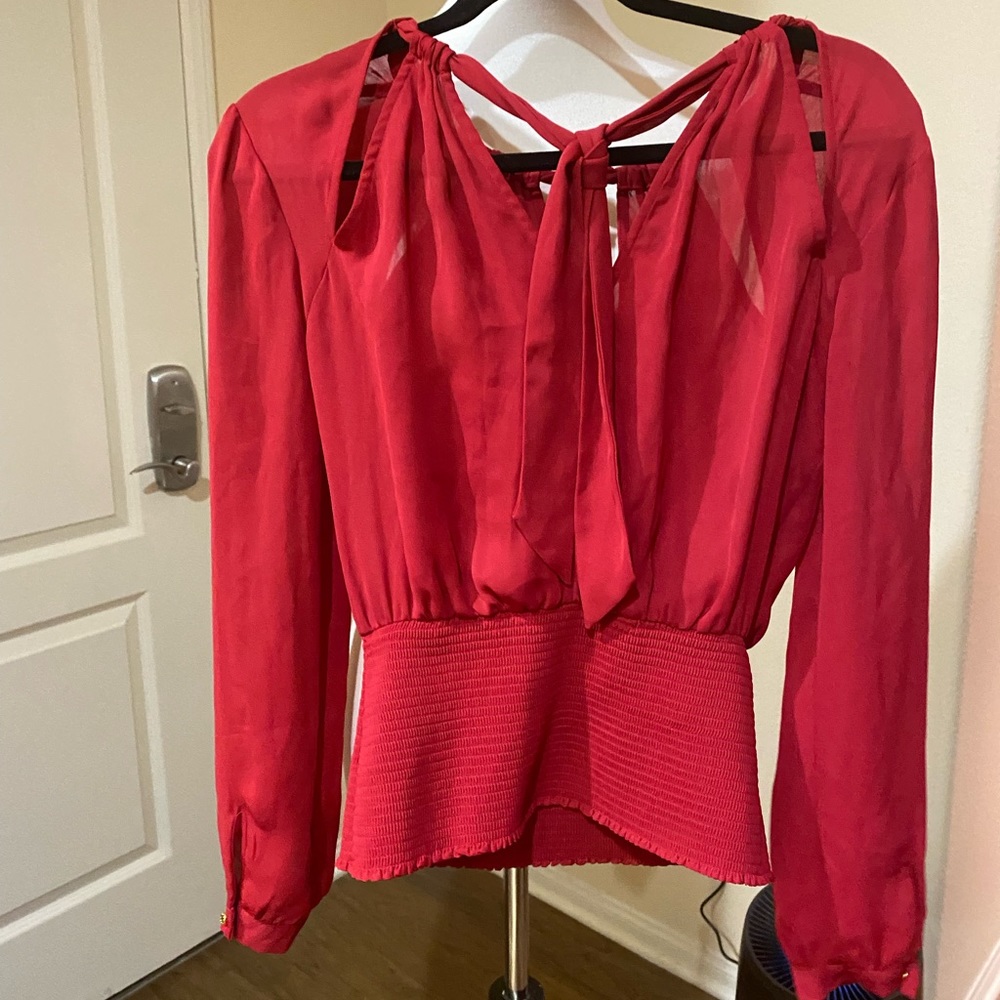 Bebe Red Top - Picture 5 of 12